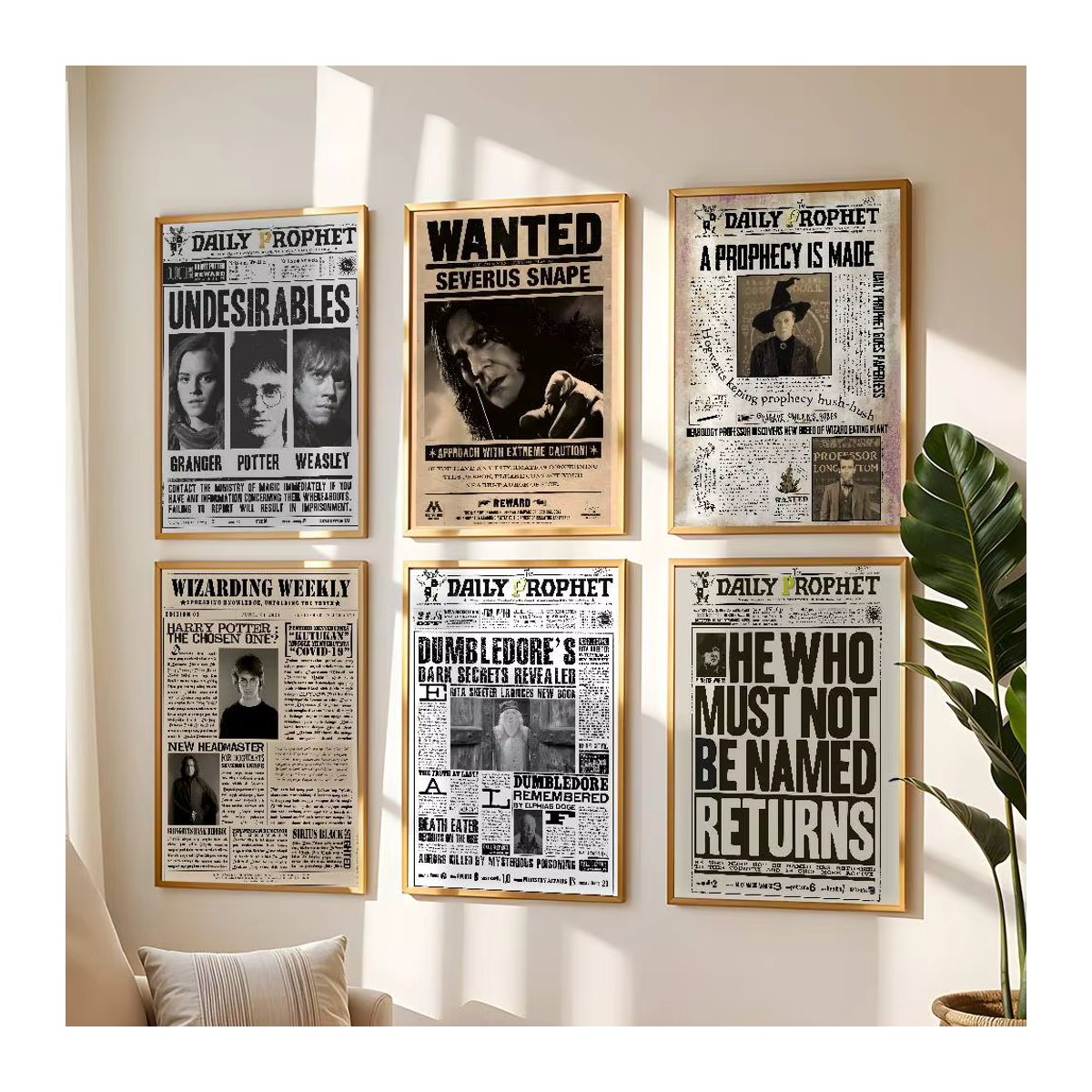 Harry Potter Film Poster Selbstklebender Wandaufkleber Vintage Wandbild Wasserdicht für Bar und Zimmer Dekoration Mehrfarbig - Bild 4
