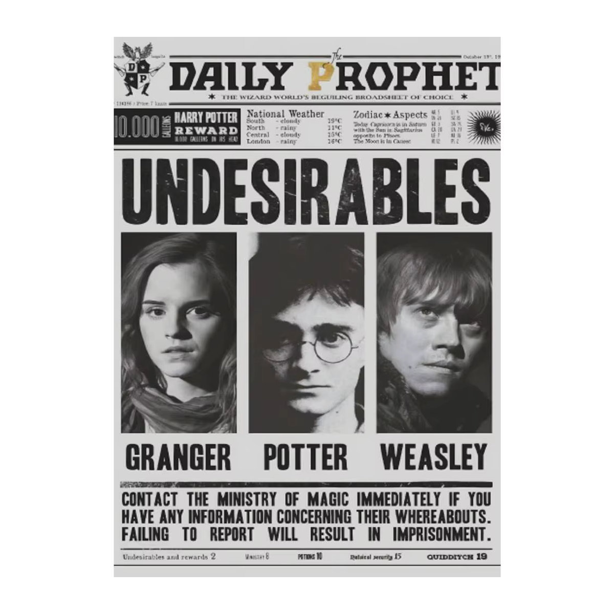 Harry Potter Film Poster Selbstklebender Wandaufkleber Vintage Wandbild Wasserdicht für Bar und Zimmer Dekoration Mehrfarbig - Bild 7