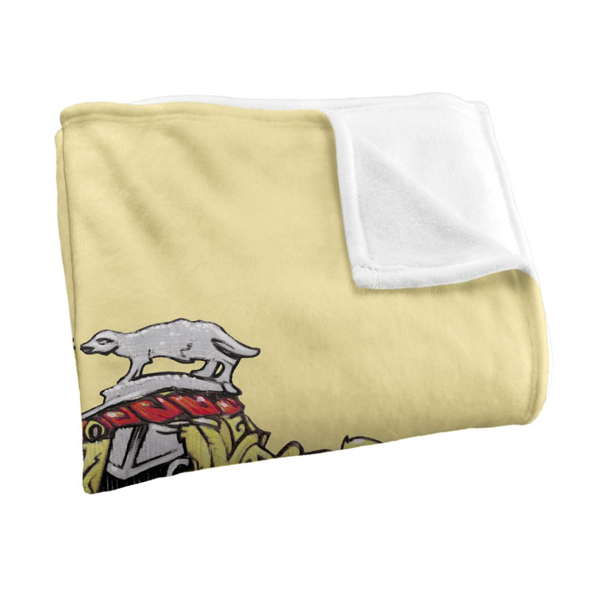 Harry Potter Hufflepuff Decke mit gesticktem Wappen in Schwarz, One Size, warm - Bild 2