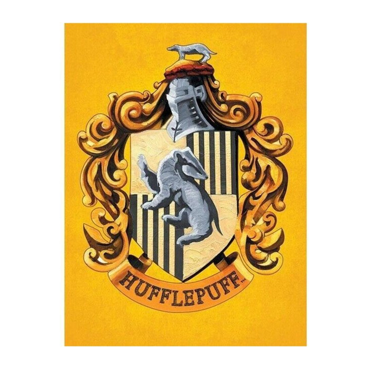 Harry Potter Hufflepuff Leinwanddruck in Gelb, Breite: 80 cm, Höhe: 60 cm - Bild 1