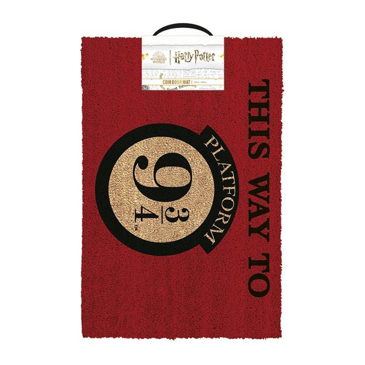 Harry Potter Kokosfußmatte Plattform 9 3/4 in Rot/Gold, Breite: 40 cm - Bild 1