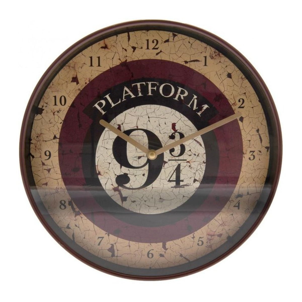 Harry Potter Plattform 9 3/4 Wanduhr, rund, Kunststoff, Durchmesser: 25 cm - Bild 1