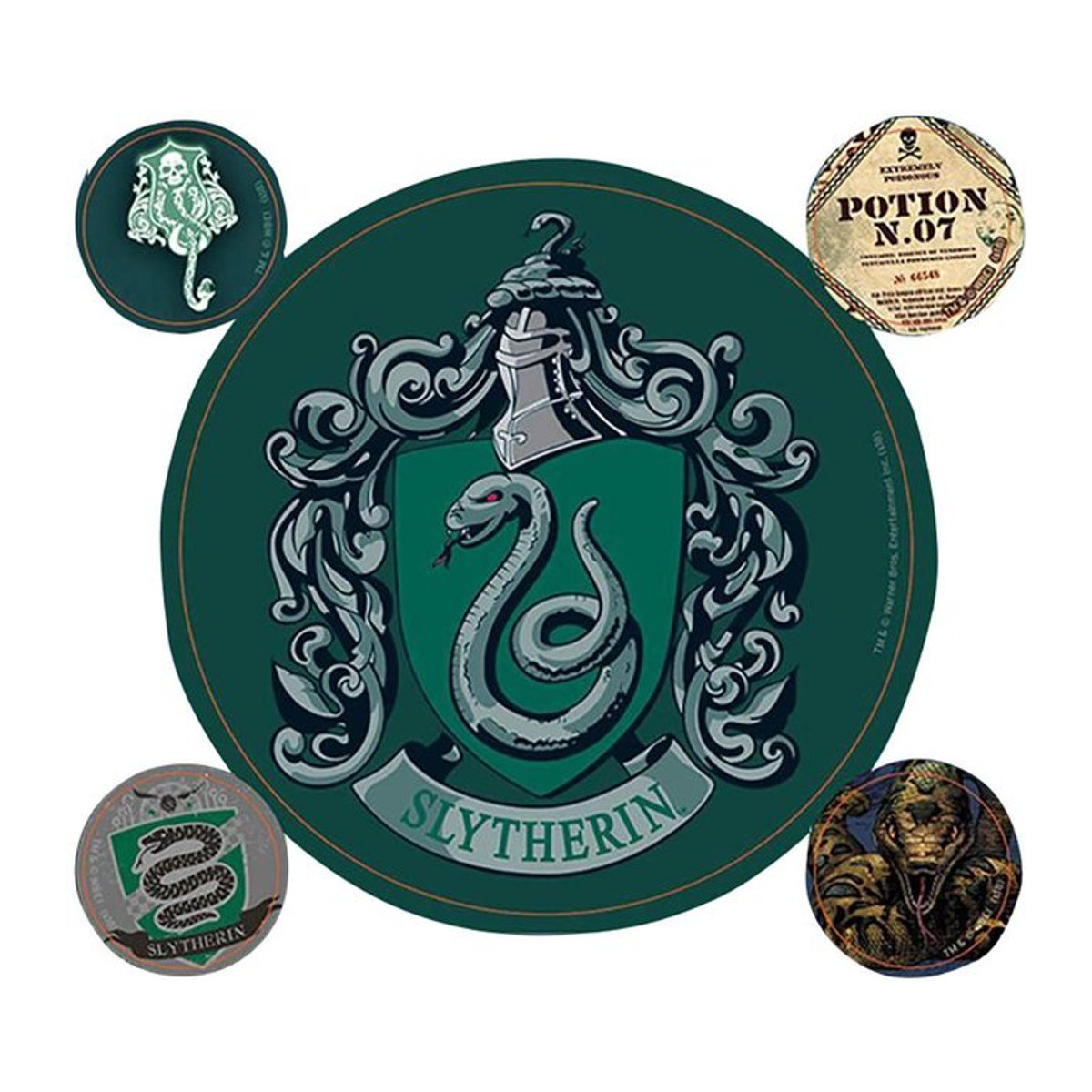 Harry Potter Slytherin selbstklebender Vinyl Aufkleber in Grün - Bild 1