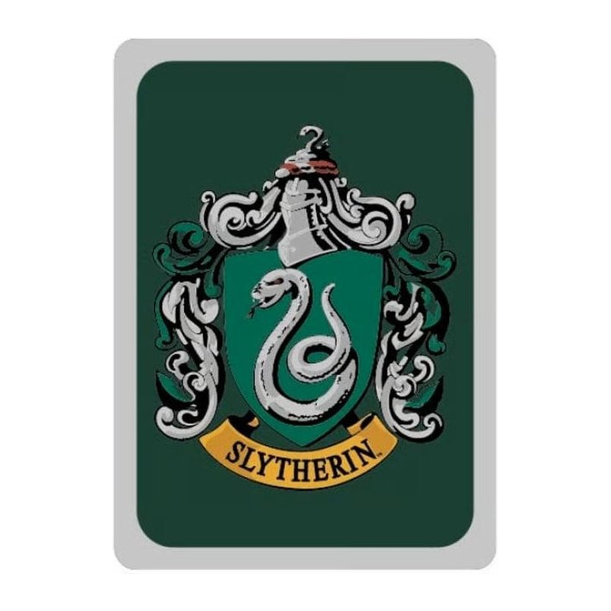 Harry Potter Slytherin Wappen Metall Kühlschrankmagnet grau/grün - Bild 1