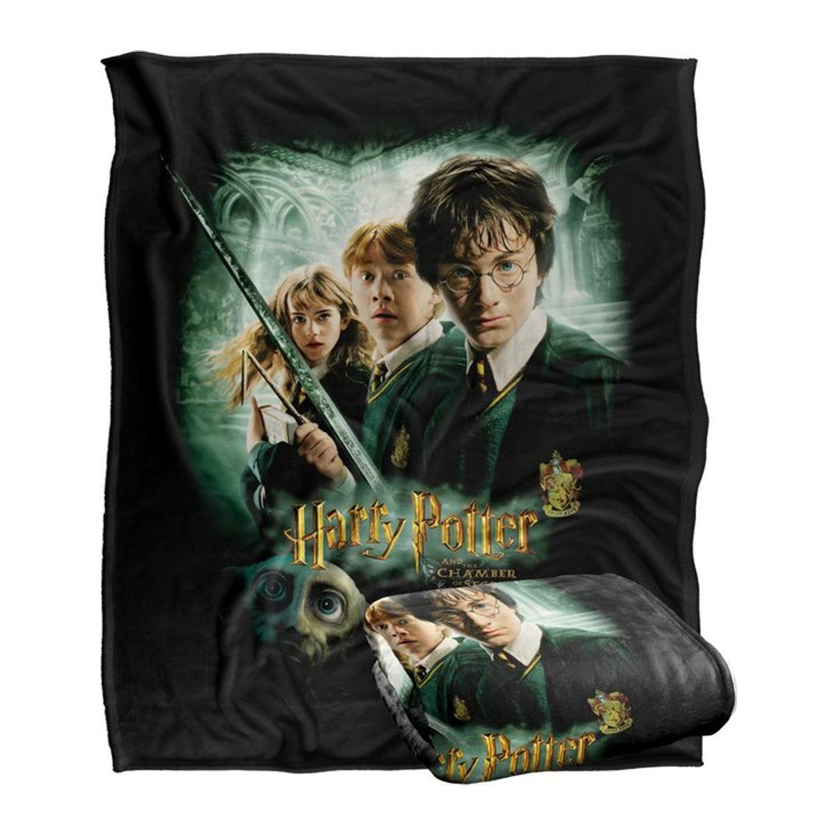 Harry Potter und die Kammer des Schreckens Filmposter Decke in Schwarz, One Size, warm - Bild 1