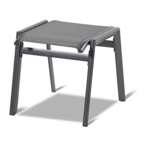 Hartman Aruba Polsterhocker Modern in Anthrazit und Schwarz aus Aluminium und Polyester B/T/H: 55 x 49 x 47 cm