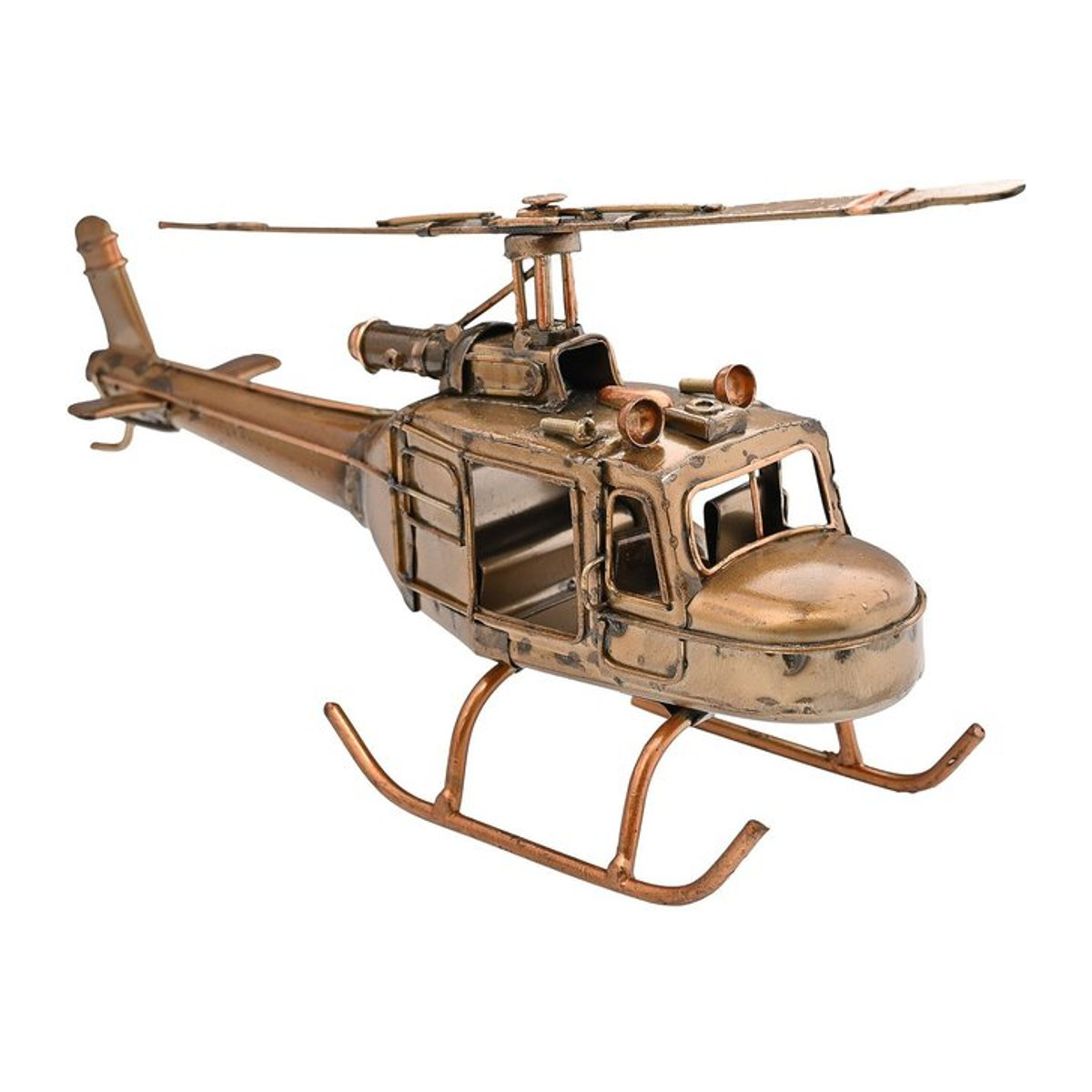 Harvey Makin Hubschrauber Ornament in Bronze im Vintage-Stil aus Metall - Bild 1