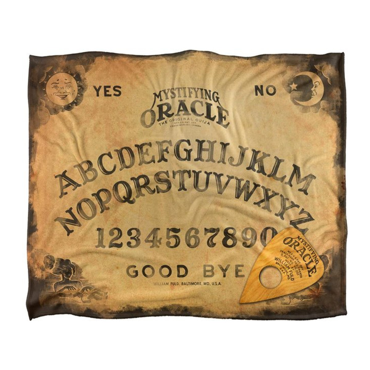 Hasbro Ouija Vintage Decke in Schwarz, One Size - Bild 1