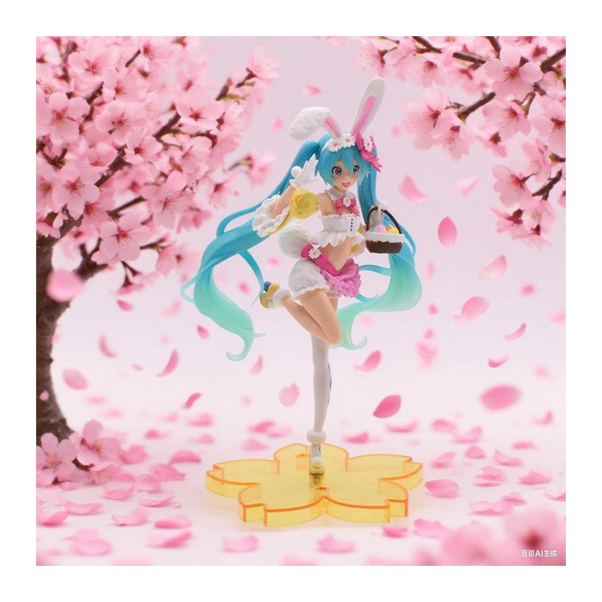 Hatsune Miku Anime Figur von Fashnics in Rosa mit Kirschblüten-Design aus PVC, Höhe: 20,32 cm - Bild 1