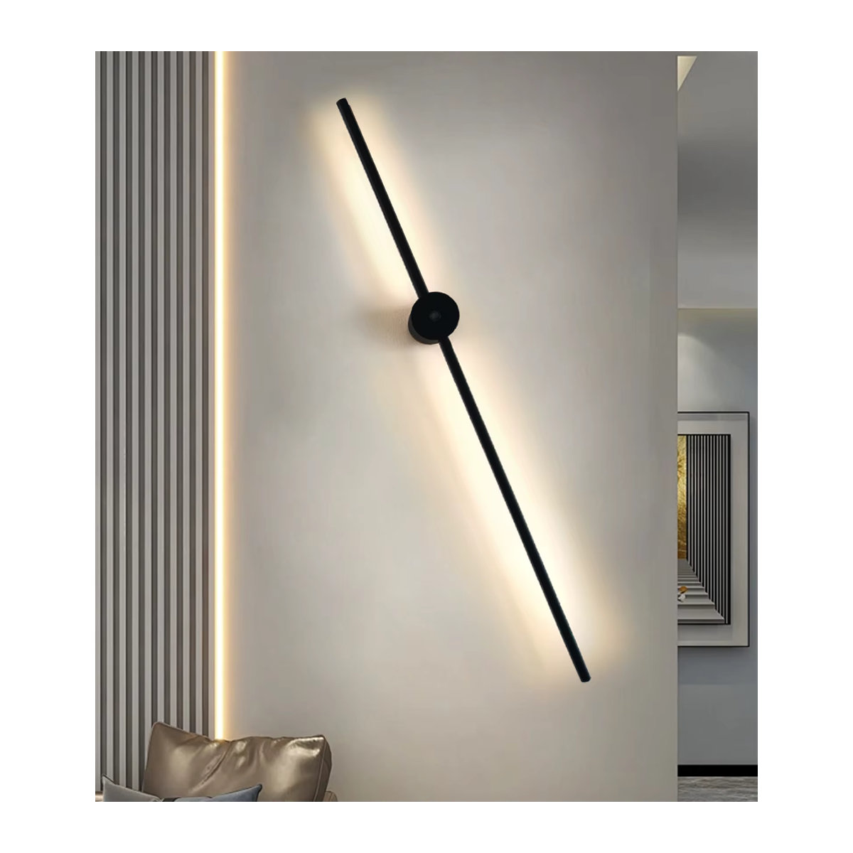 Hattery LED-Fernwandleuchte Powered Touch in Schwarz mit dreifarbiger Dimmung und 5200 mAh Akku - Bild 3