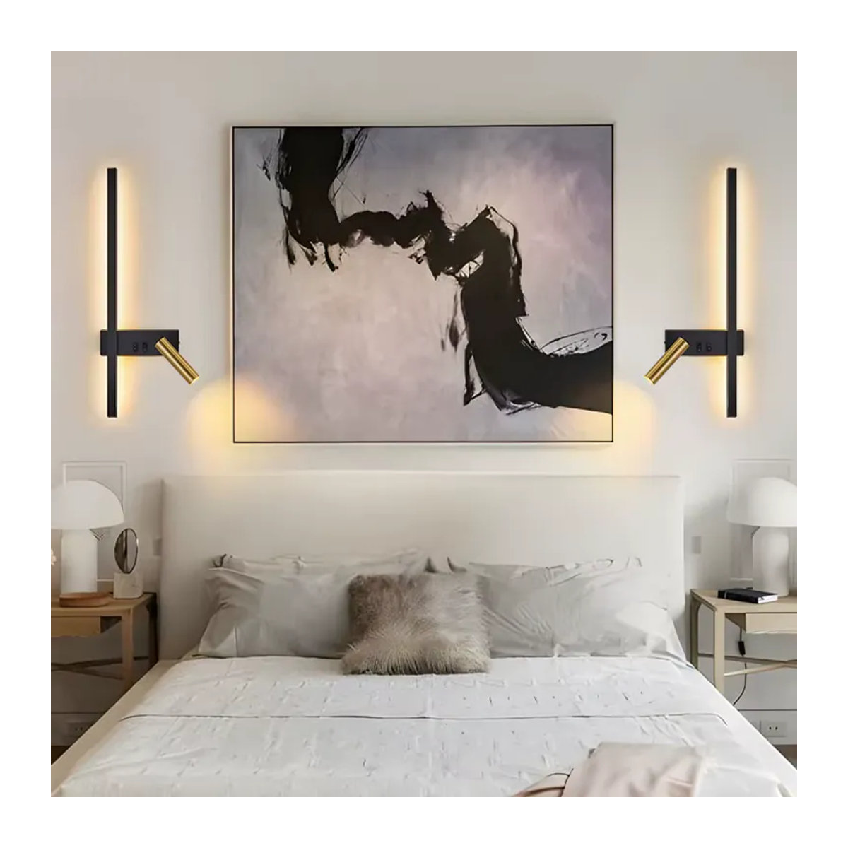 HAULVANG Moderne LED-Wandleuchte aus Aluminium in Schwarz mit Spotlight und unabhängigem Schalter für Innenräume - Bild 5