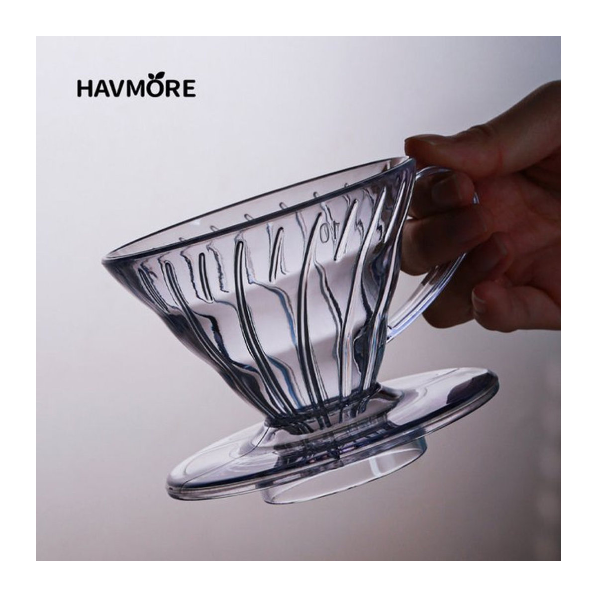 HAVMORE Kaffeetropfer aus Kunstharz in Transparent, Wiederverwendbarer Kaffeefilter und Kaffeetrichter für Barista, 1–2 Tassen - Bild 1