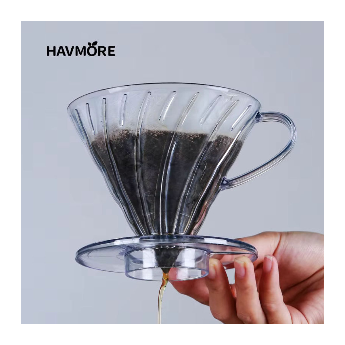 HAVMORE Kaffeetropfer aus Kunstharz in Transparent, Wiederverwendbarer Kaffeefilter und Kaffeetrichter für Barista, 1–2 Tassen - Bild 4