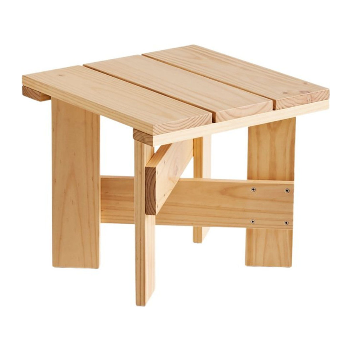 HAY Crate Low Table Couchtisch aus Kiefer Massivholz in Natur Beige, quadratisch und minimalistisch - Bild 1