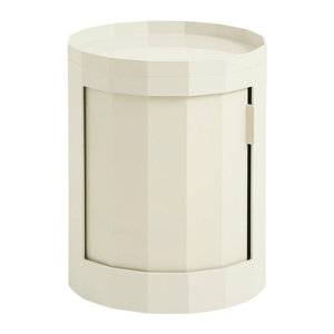 HAY Facet Cabinet Schrank aus Kunststoff in Beige mit Drehtüren und minimalistischem Design