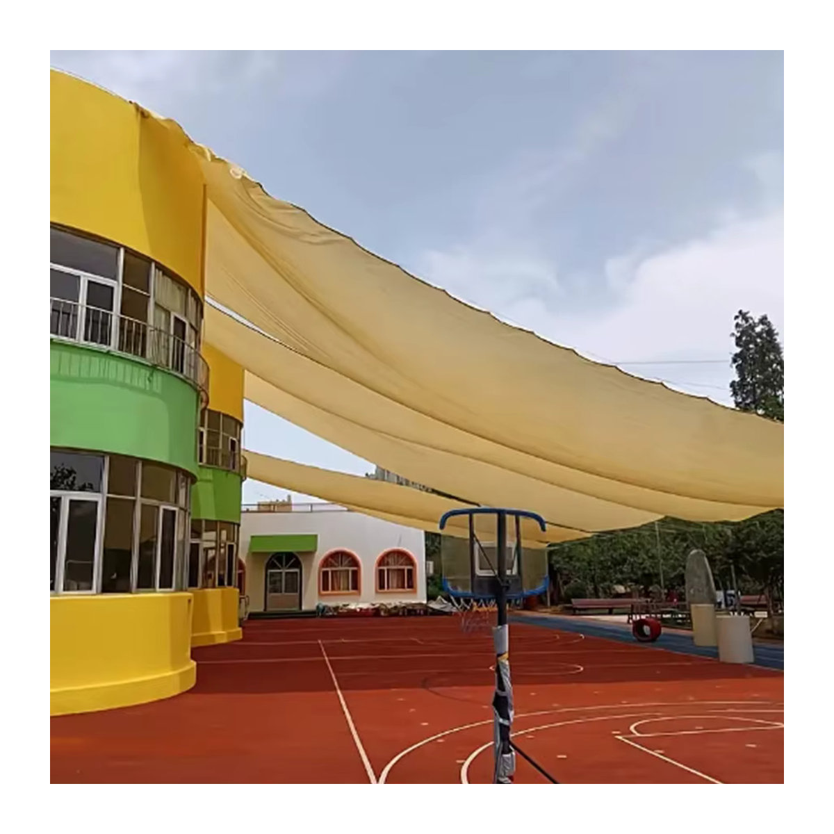 HDPE-Sonnenschutznetz mit UV-Barriere von Kunstschutz in Blau - Bild 2