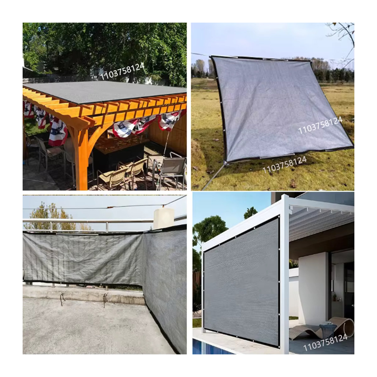 HDPE-Sonnenschutznetz mit UV-Barriere von Kunstschutz in Blau - Bild 5