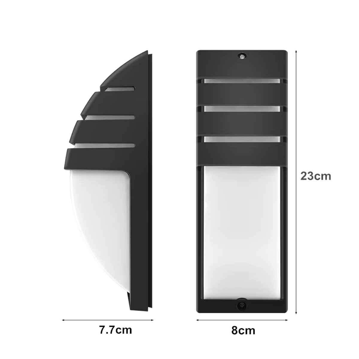 Heevye Moderne LED Außenwandleuchte Schwarz 12W Wasserdicht für Garten, Veranda und Balkon - Bild 4