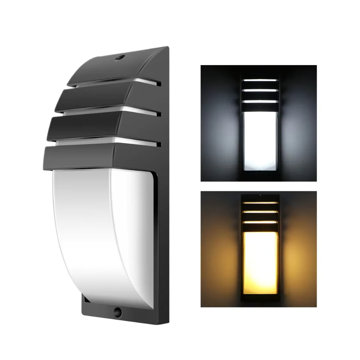 Heevye Moderne LED Außenwandleuchte Schwarz 12W Wasserdicht für Garten, Veranda und Balkon - Bild 7