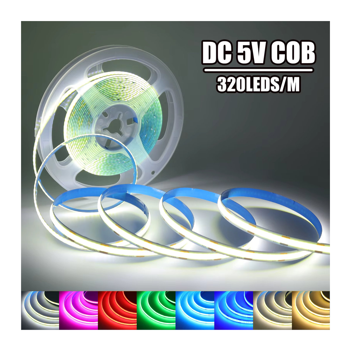 HEGEHE COB LED Bewegungsmelder Streifen als flexibles batteriebetriebenes Bandseil zur Schrankbeleuchtung in verschiedenen Farben und Breiten (3 mm, 5 mm, 8 mm) - Bild 3