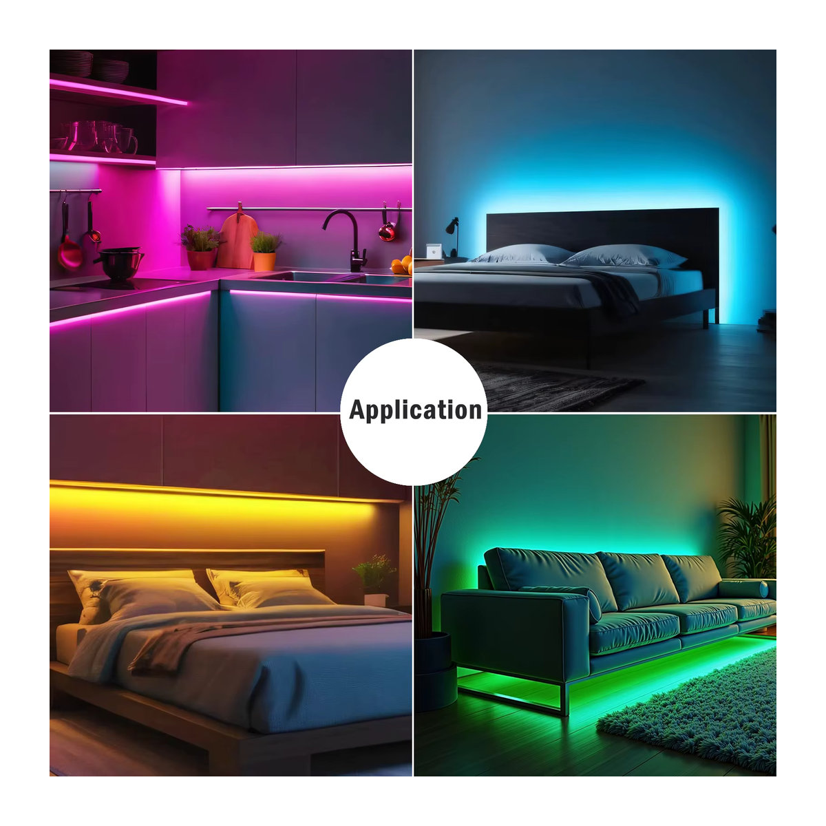 HEGEHE COB LED Bewegungsmelder Streifen als flexibles batteriebetriebenes Bandseil zur Schrankbeleuchtung in verschiedenen Farben und Breiten (3 mm, 5 mm, 8 mm) - Bild 4