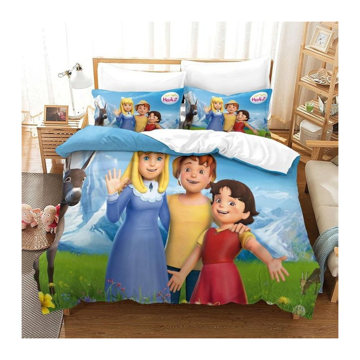 Heidi Das Mädchen aus den Alpen Bettwäsche-Set mit Bettbezug und Kissenbezug, B/H: 135 x 200 cm - Bild 1