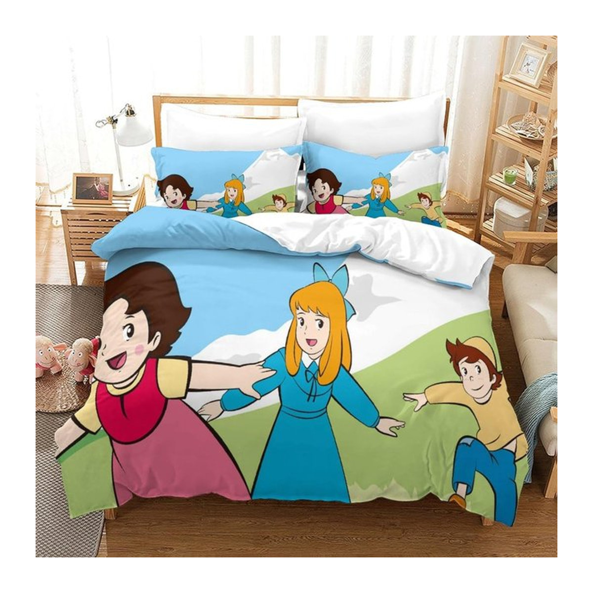 Heidi Das Mädchen aus den Alpen Bettwäsche-Set mit Bettbezug und Kissenbezug für Kinder und Erwachsene B/H: 135 x 200 cm - Bild 1