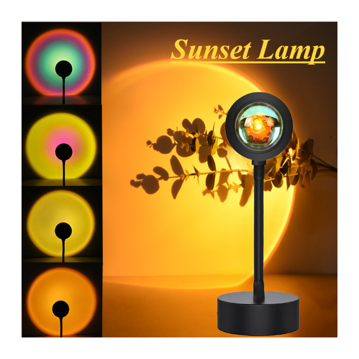 Heinast LED Sonnenuntergang Lampe Atmosphäre Nachtlicht Projektor für Schlafzimmer und Wohnzimmer - Bild 1