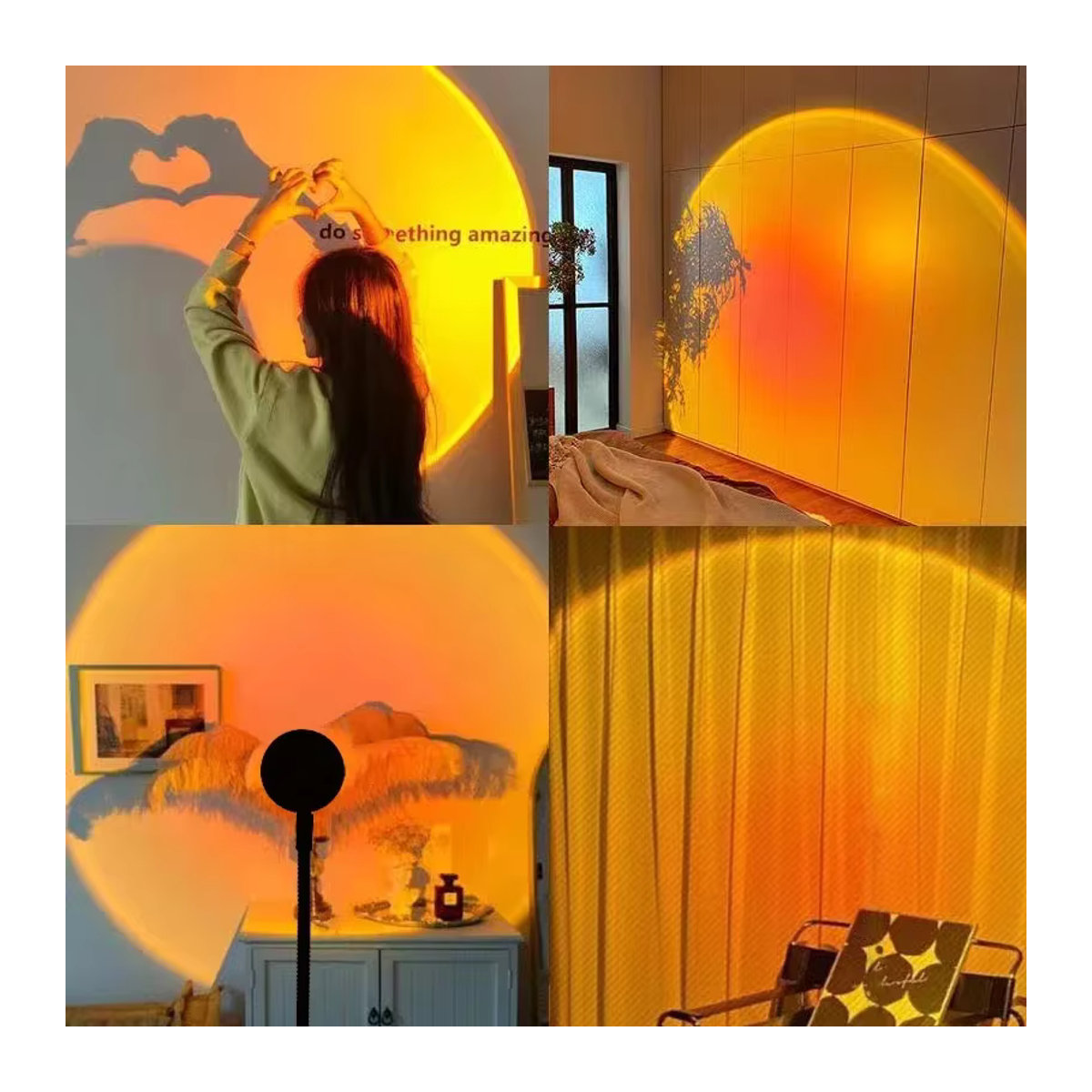 Heinast LED Sonnenuntergang Lampe Atmosphäre Nachtlicht Projektor für Schlafzimmer und Wohnzimmer - Bild 4