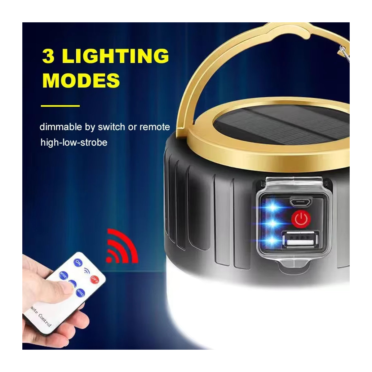 Heinast Solar LED Camping Licht Wasserdichte Wiederaufladbare Zelt Lampe Tragbare Outdoor Laterne - Bild 3