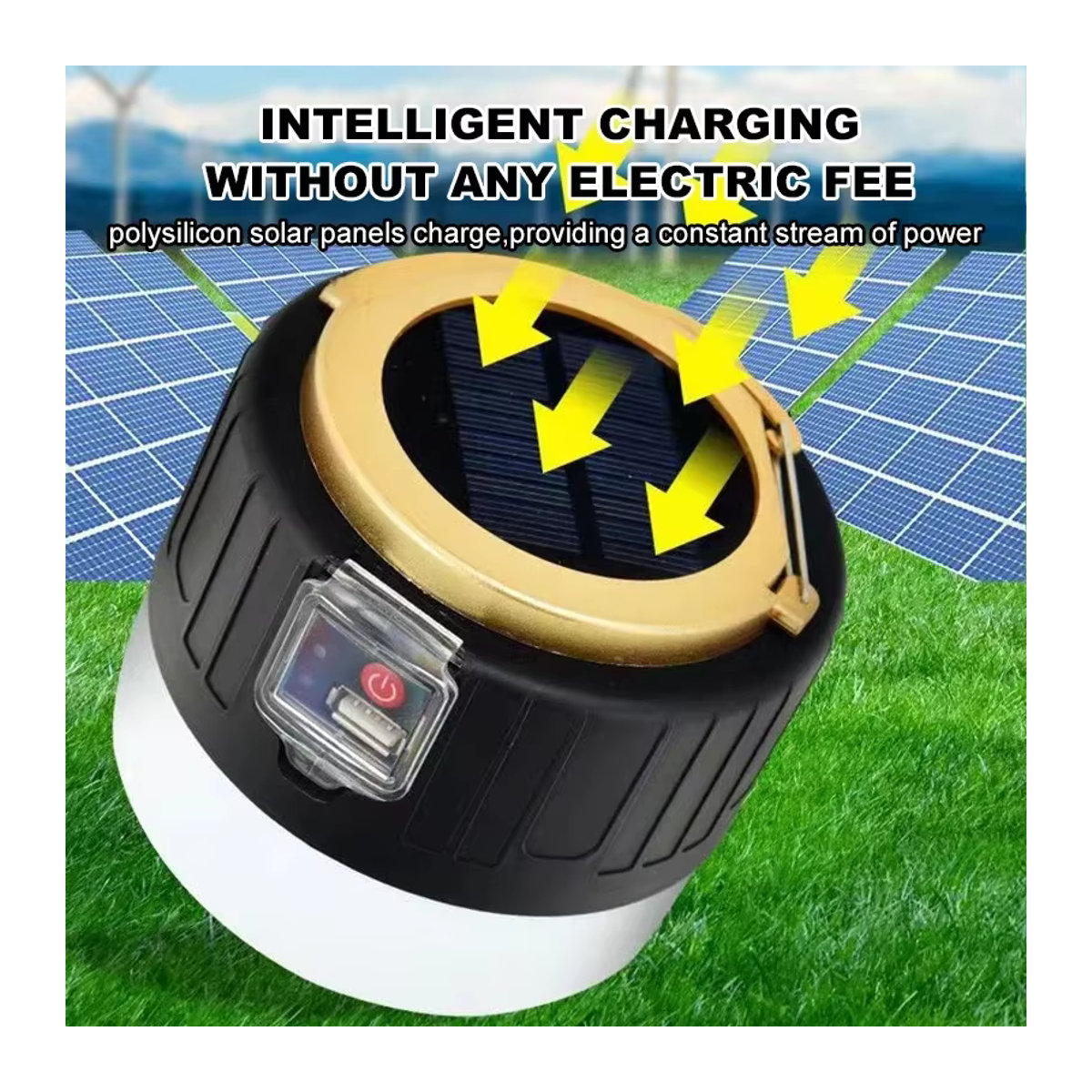 Heinast Solar LED Camping Licht Wasserdichte Wiederaufladbare Zelt Lampe Tragbare Outdoor Laterne - Bild 4