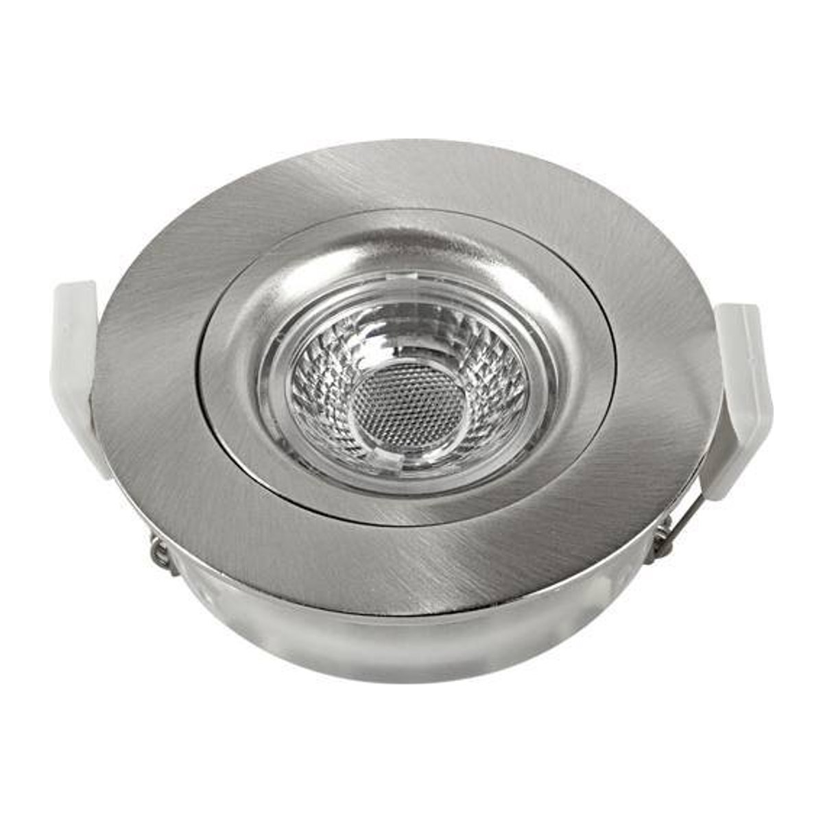 Heitronic DL6809 LED-Einbauleuchte in Nickel matt mit 7W und warmweißem Licht - Bild 1