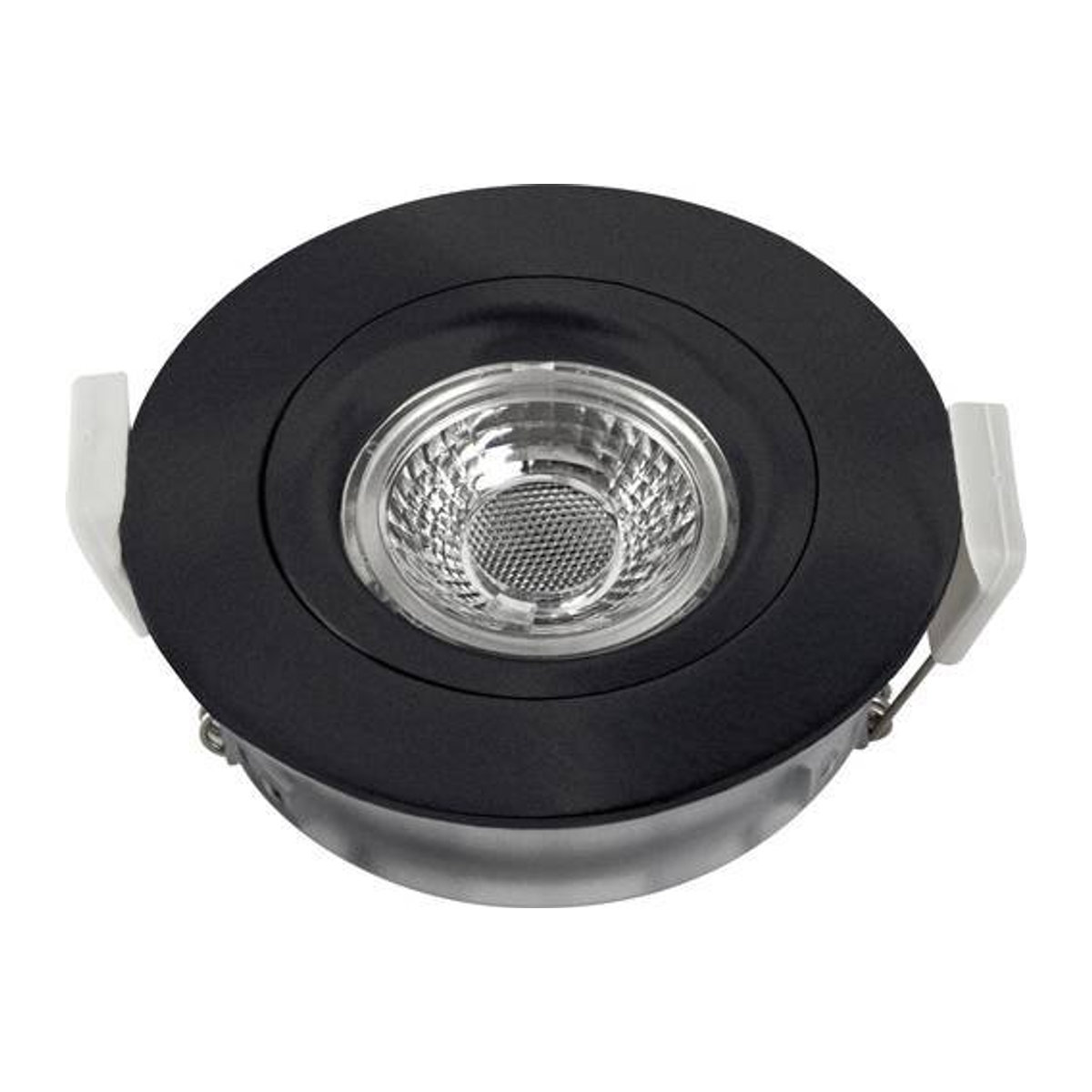 Heitronic DL6809 LED-Einbauleuchte in Schwarz mit 7W und warmweißem Licht - Bild 1