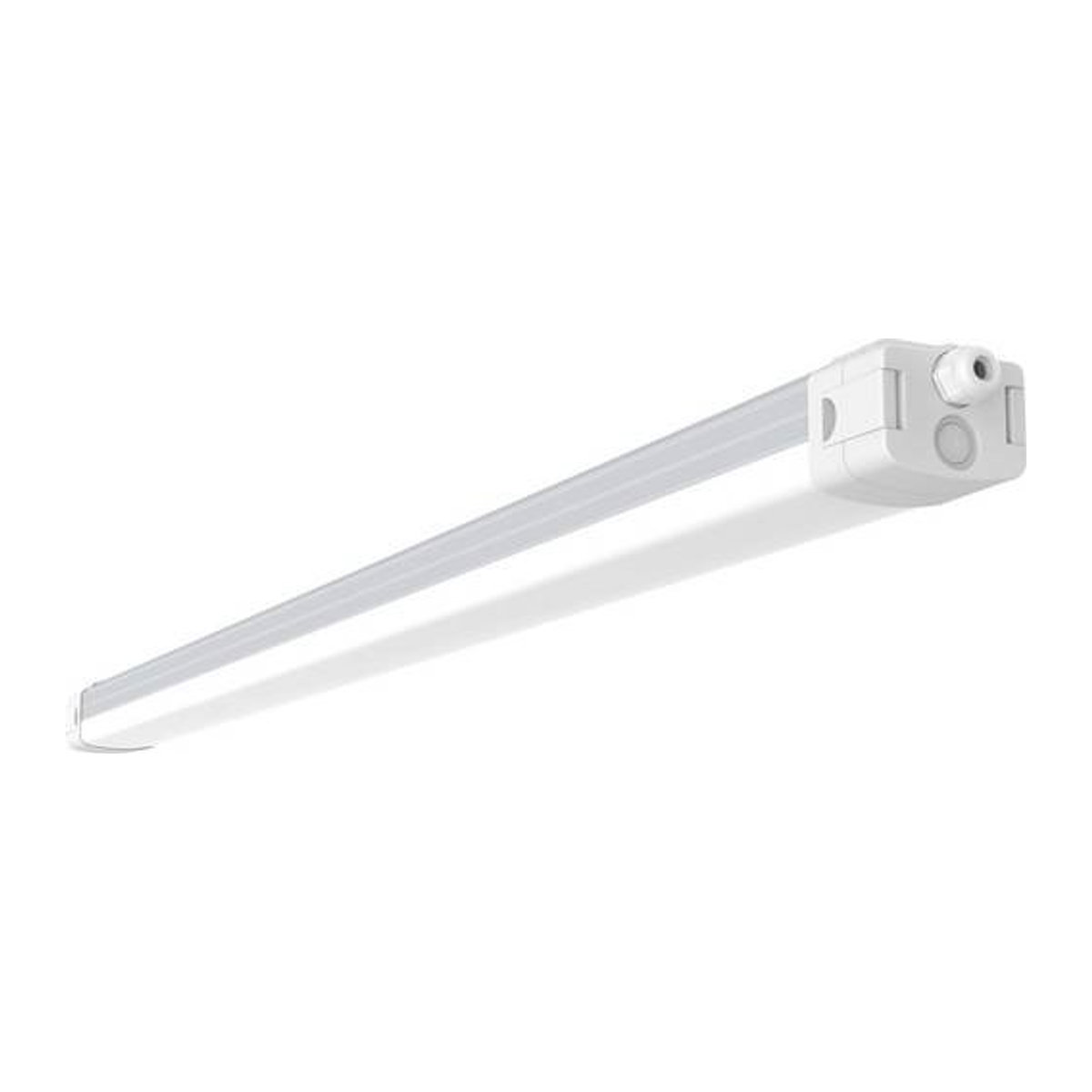 Heitronic LED-Feuchtraum-Wannenleuchte Deckenlampe in Weiß und Edelstahl mit IP65 Schutzart - Bild 1