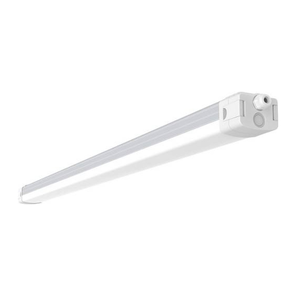 Heitronic LED-Feuchtraum-Wannenleuchte Deckenlampe in Weiß und Edelstahl mit IP65 Schutzart - Bild 1