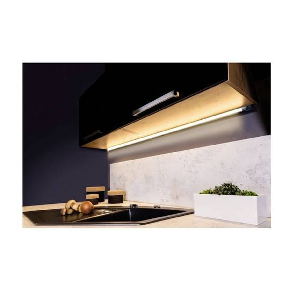 Heitronic LED-Unterbauleuchte für Möbelbeleuchtung, 16W, Warmweiß, Weiß - Bild 1
