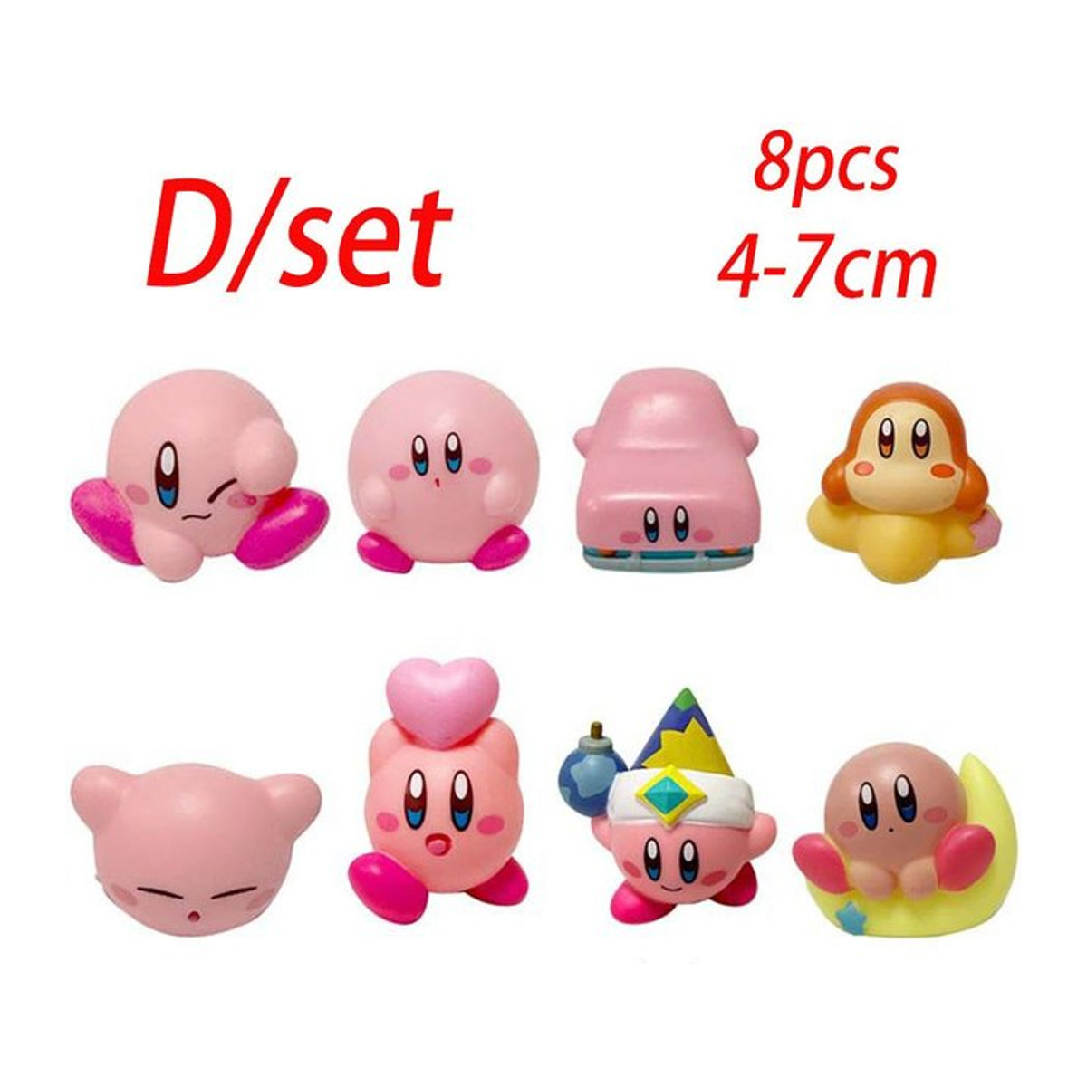 Helenal Anime Figur Kirby Waddle Dee und König Dedede als rosa dekorative Sammelfigur aus PVC - Bild 1