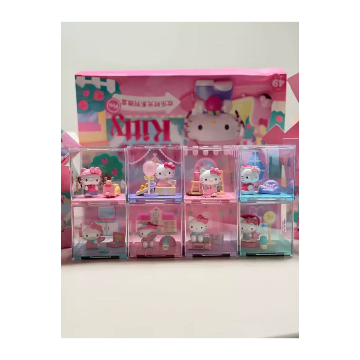 Hello Kitty Happy Time Serie Pro Anime-Figur Micro Blind Box Mehrfarbige Cartoon-Charakter Diorama-Deko aus Kunststoff - Bild 5