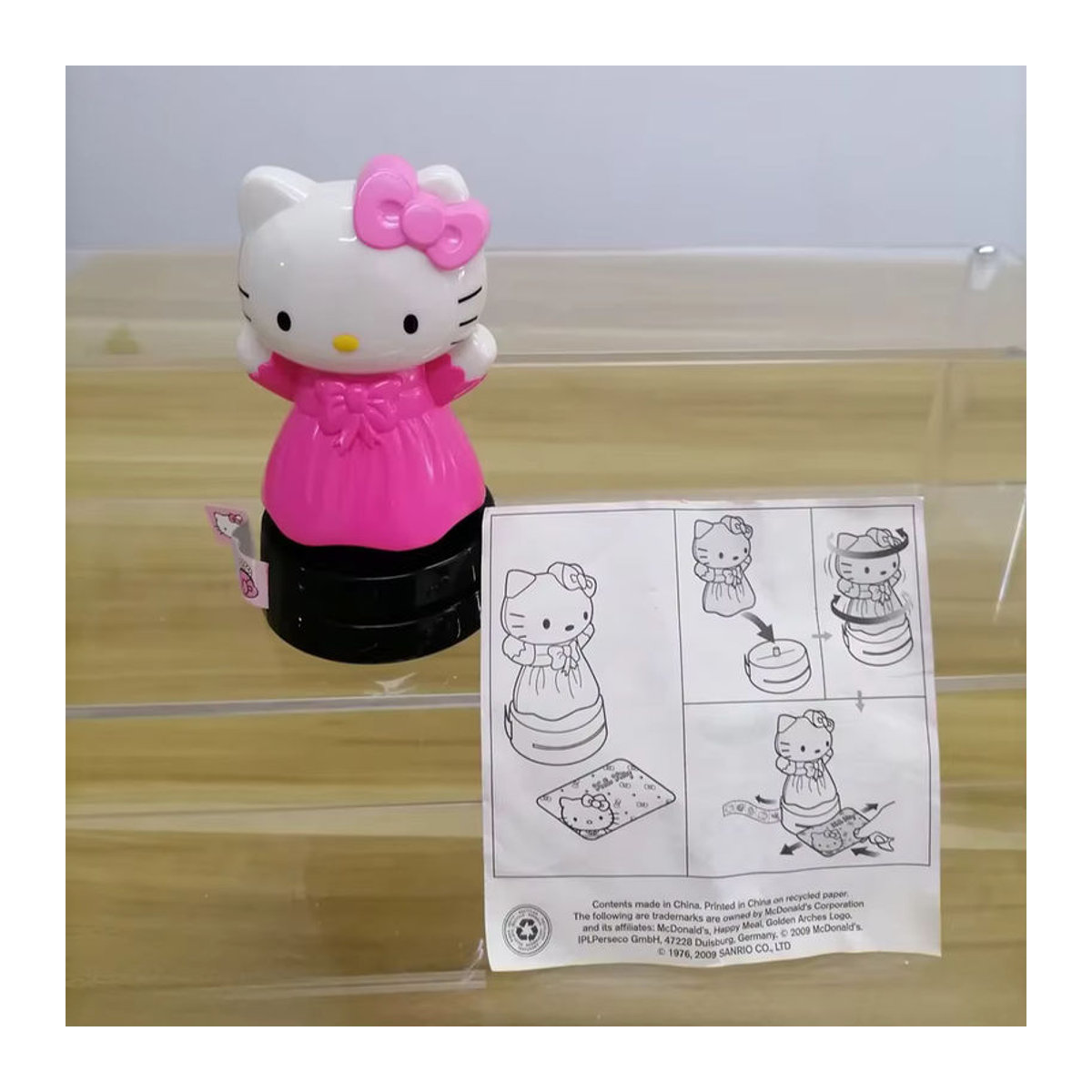 Hello Kitty Interaktive Wackel-Figur als Tischdekoration in Weiß und Rosa aus Kunststoff - Bild 3