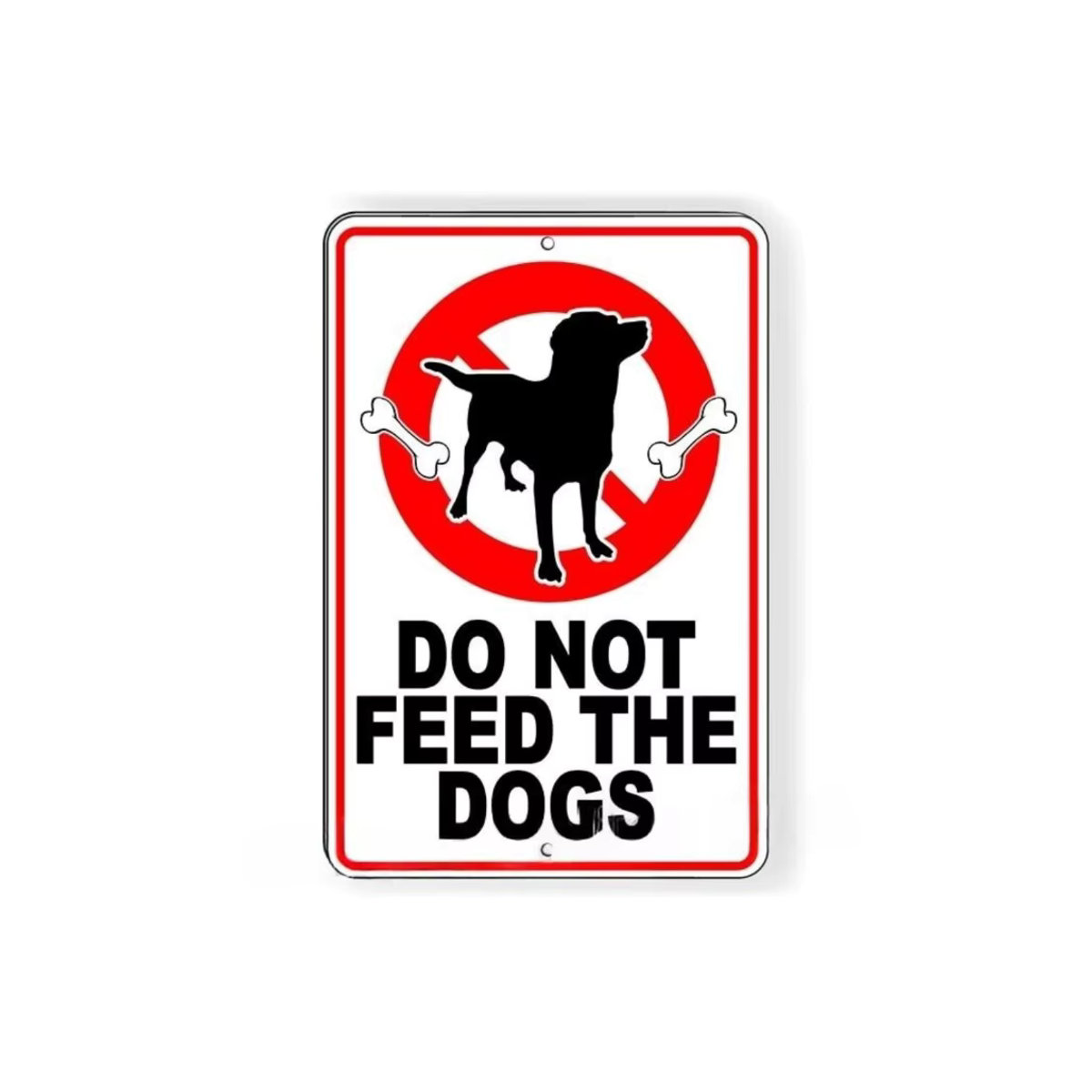 Hello Young Hinweisschild Do Not Feed The Dogs No Feeding Pet Animals Allowed, Rechteckig, B/H: 30 x 30 cm - Bild 2