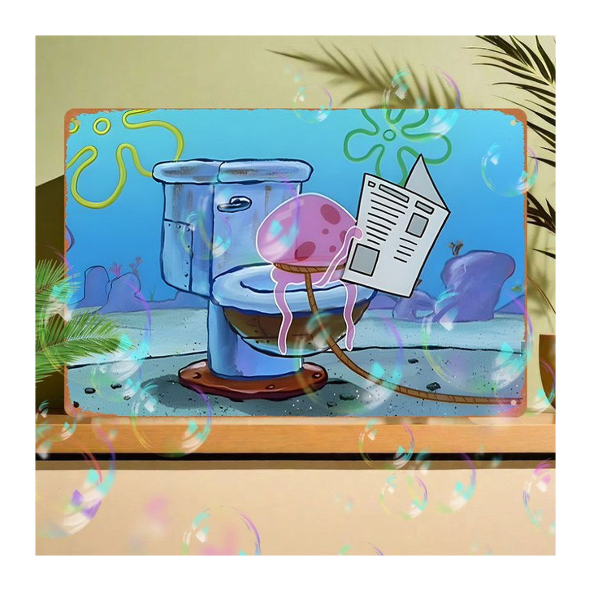 Hello Young Vintage-Aluminiumschild mit Cartoon-Muster als wasserdichte Wanddekoration für dein Schlafzimmer, B/H: 20 x 30 cm - Bild 1