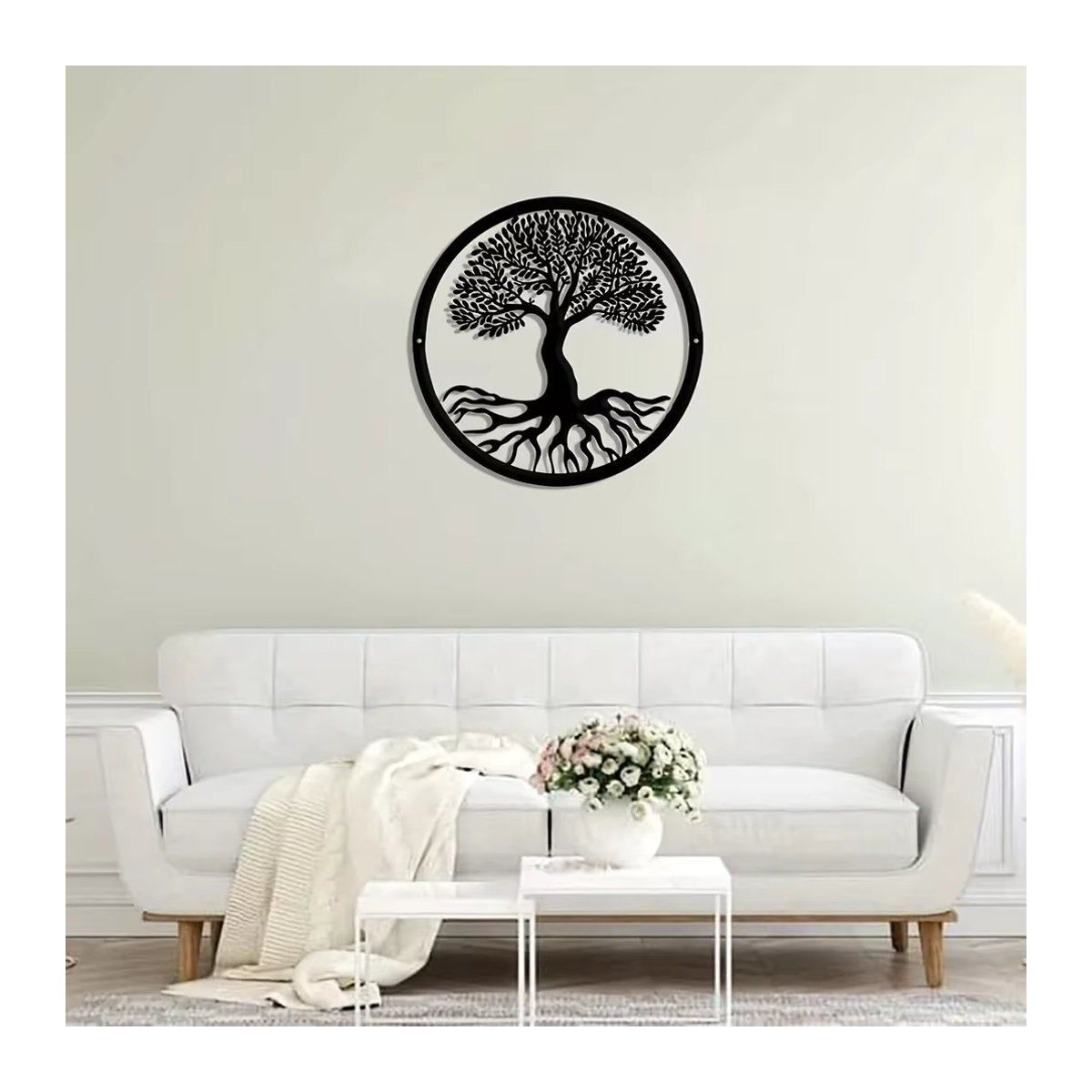 Hello Young Wandkunst Baum des Lebens aus Metall in Schwarz für Kinderzimmer - Bild 4