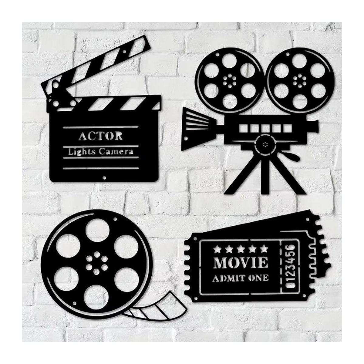 HELLOYOUNG Kino-Wanddekoration Filmrolle aus Metall in Schwarz im Industrial-Design - Bild 2