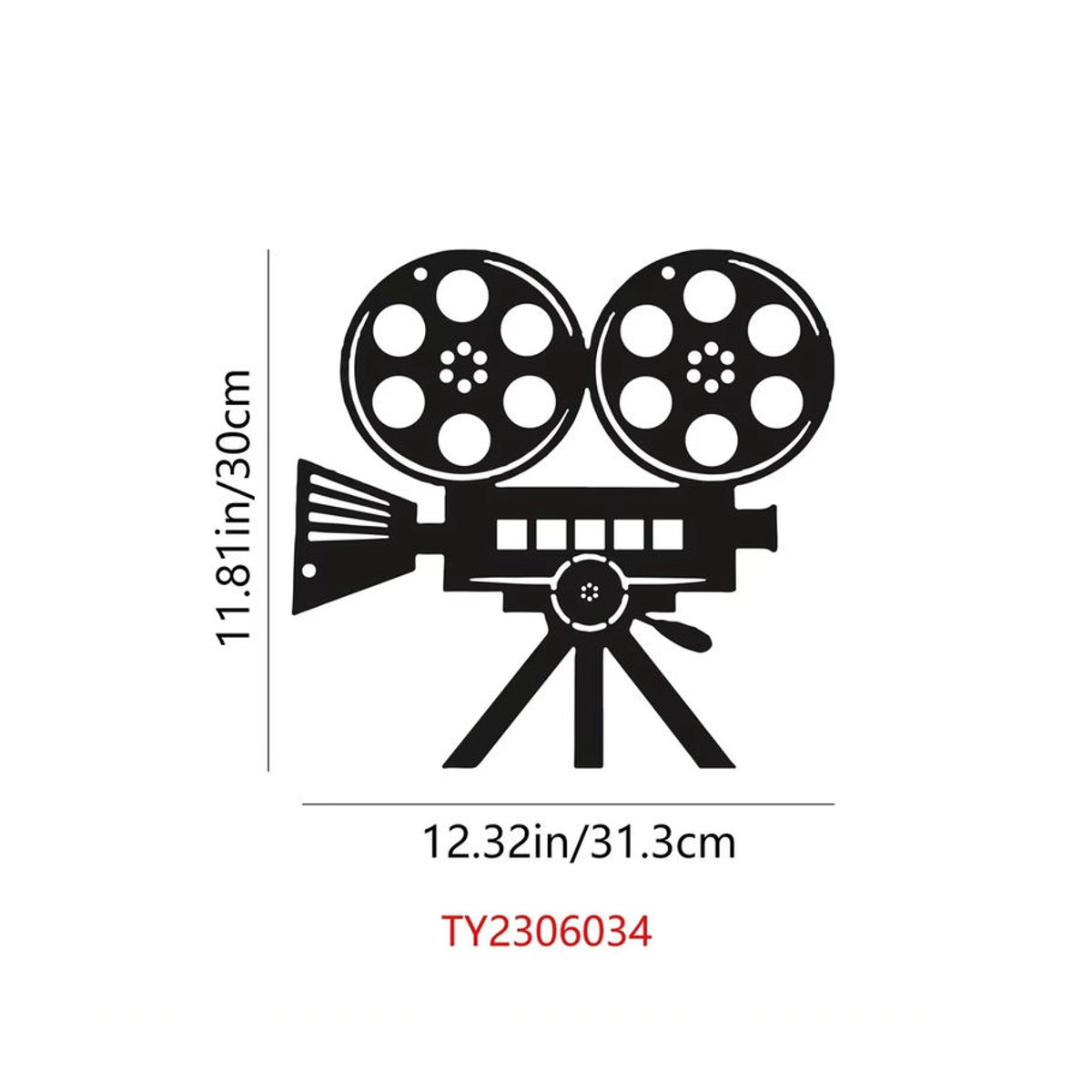 HELLOYOUNG Kino-Wanddekoration Filmrolle aus Metall in Schwarz im Industrial-Design - Bild 3