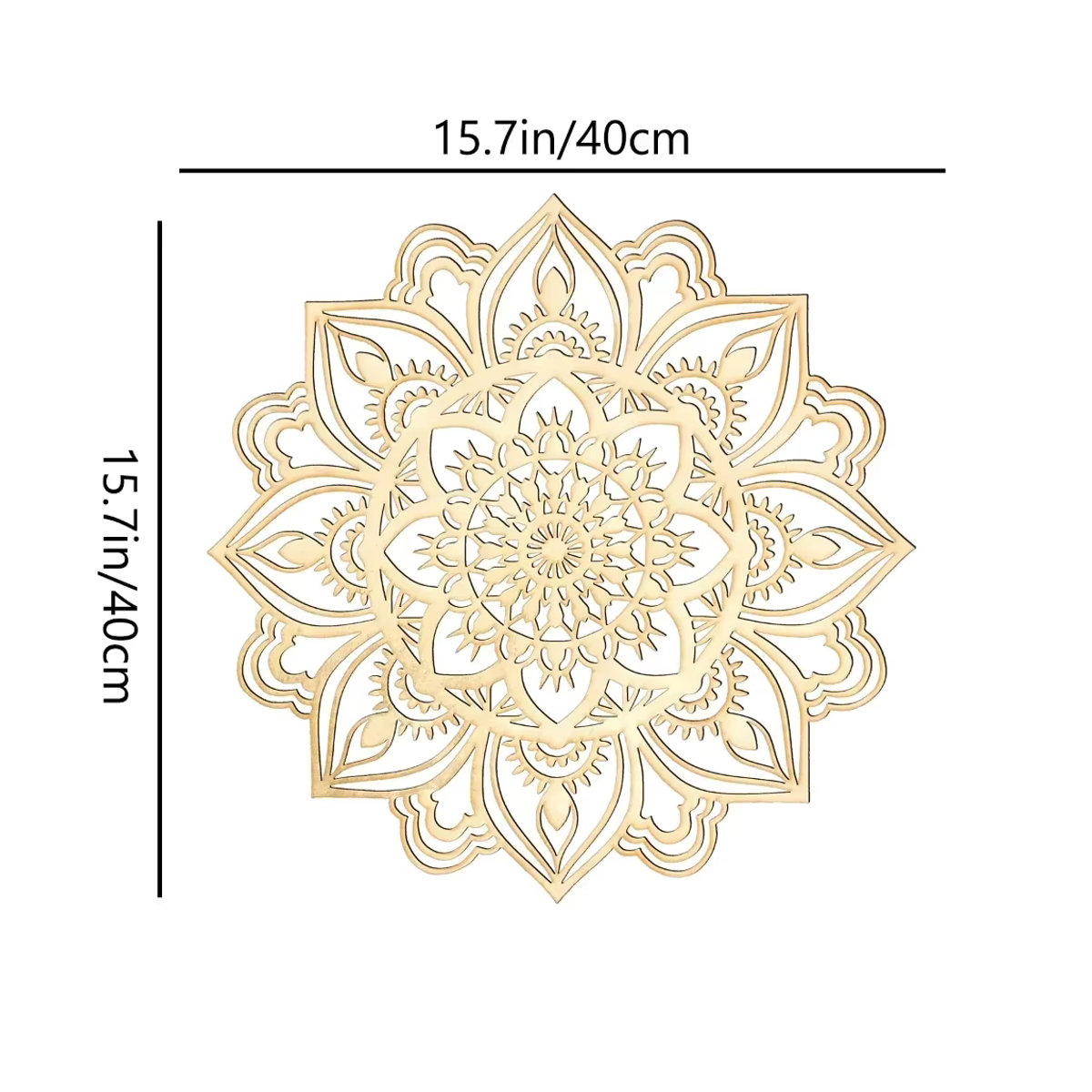 HELLOYOUNG Marokkanische Wandkunst aus Metall in Weiß mit Mandala-Design und orientalischem geometrischem Muster, runde Wanddekoration - Bild 2