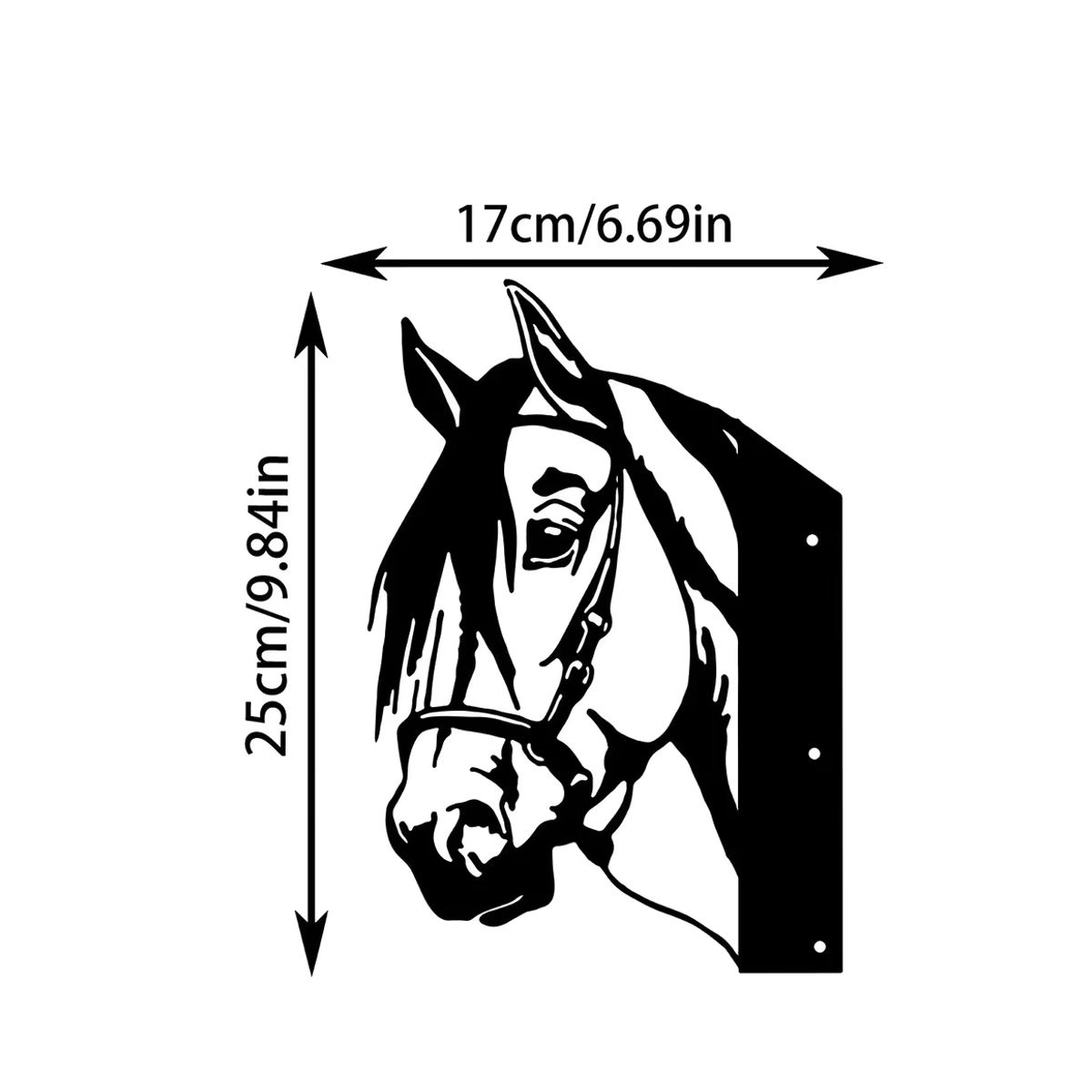 HELLOYOUNG Pferde Silhouette aus Metall als Wandkunst und Gartenornament in Schwarz - Bild 2
