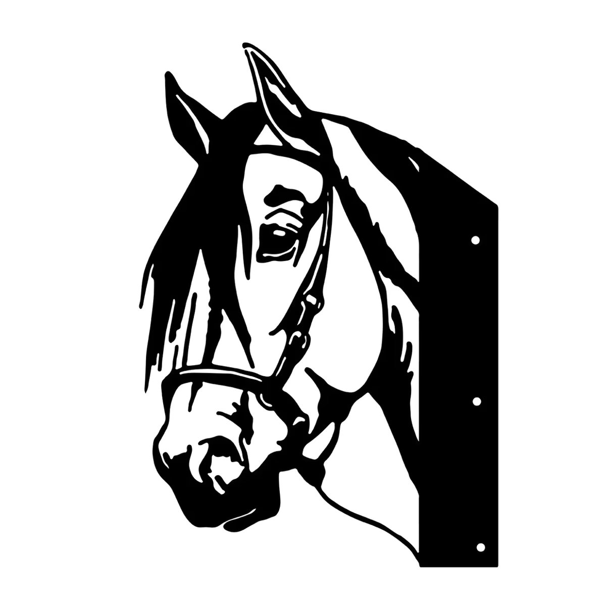 HELLOYOUNG Pferde Silhouette aus Metall als Wandkunst und Gartenornament in Schwarz - Bild 6