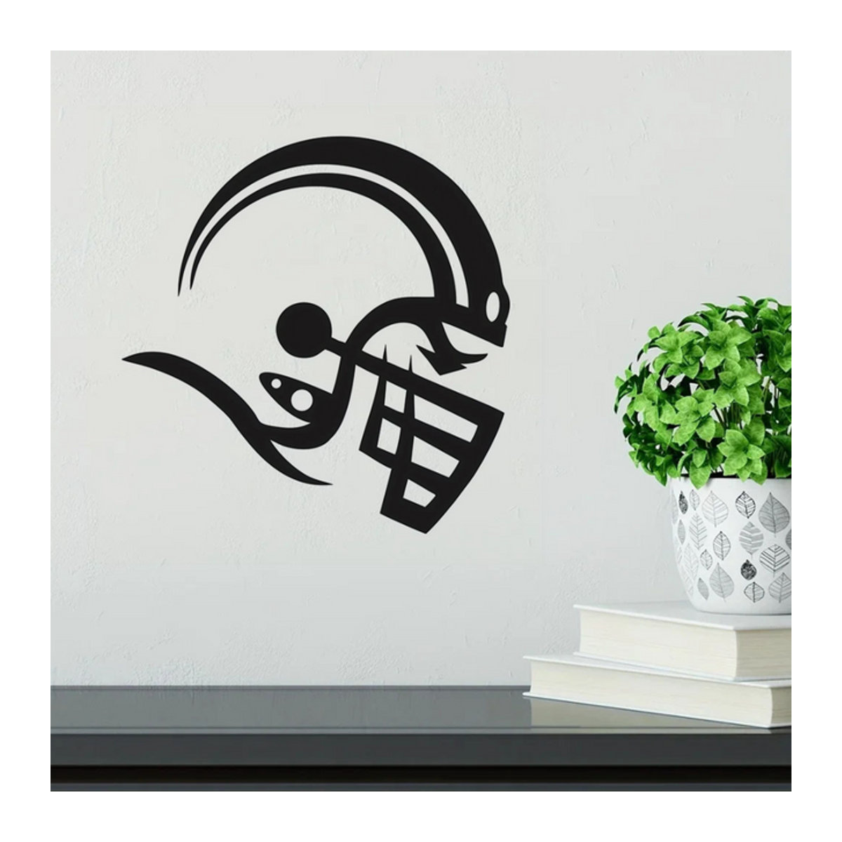 HELLOYOUNG Retro American Football Helm aus Metall als Deko-Objekt für dein Zuhause oder Büro - Bild 1