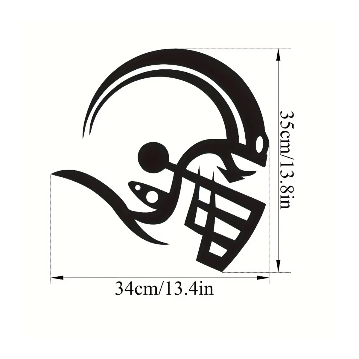 HELLOYOUNG Retro American Football Helm aus Metall als Deko-Objekt für dein Zuhause oder Büro - Bild 2
