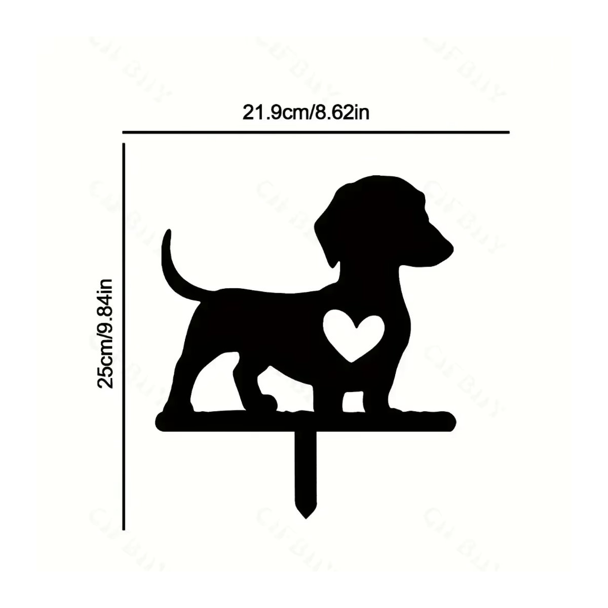 HELLOYOUNG Tiki Hundegartenpfahl aus Eisen in Schwarz als dekorative Gartenkunst - Bild 2